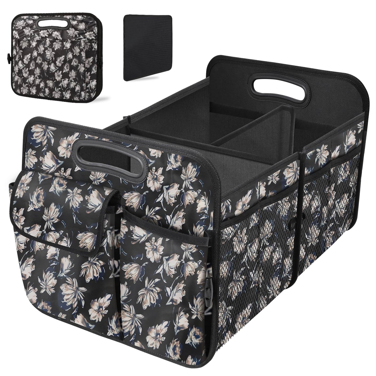 HABOPET Trunk Organizer, Collapsible Trunk Organizers and Storage, Car Accessories for Women and Men, Multi-Compartment Trunk St