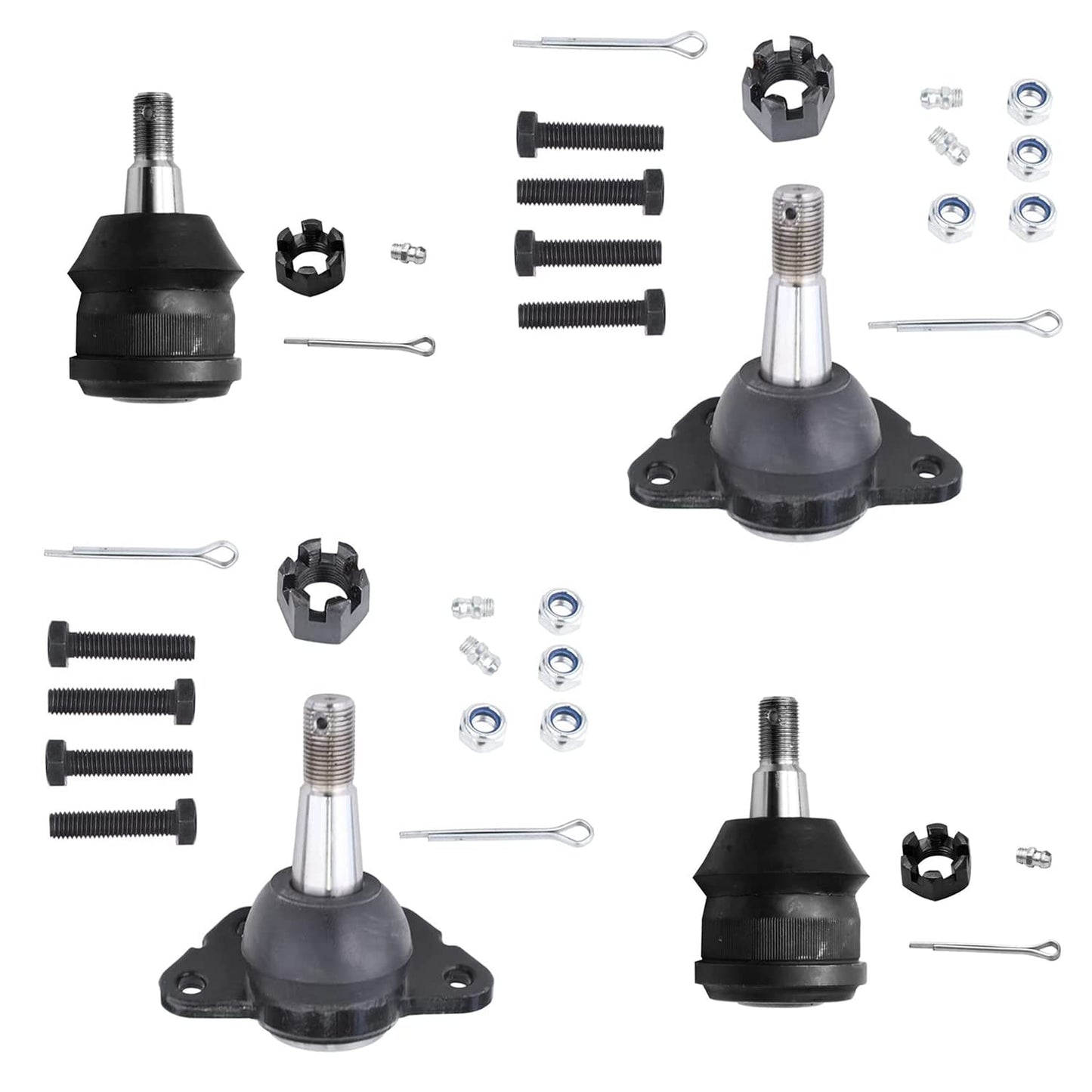 Detroit Axle - Front 4pc Ball Joints for Chevrolet GMC C1500 C2500 Suburban C3500 Express Savana 2500 3500 Yukon Tahoe, 4 Upper