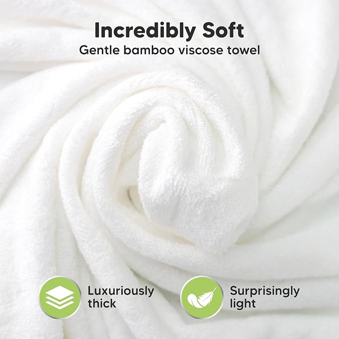 KeaBabies Hooded Baby Towel for Newborn - Viscose Derived from Bamboo Large Baby Bath Towels with Hood for Boys, Girls, Toddler, Extra Absorbent & Soft Newborn Bath Essentials (Lamb, Petite)