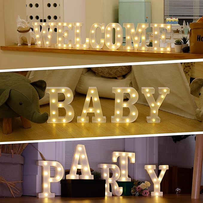 LED Light Up Marquee Letters, Battery Powered Decorative LED Letter Lights, Alphabet Light Up Letters for Wedding Birthday Party,Holiday Lamp or Home Bar Decoration (Symbol &)